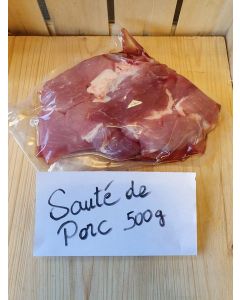 Sauté de porc 500g (fait la chair à saucisse) (16,80€/kg)